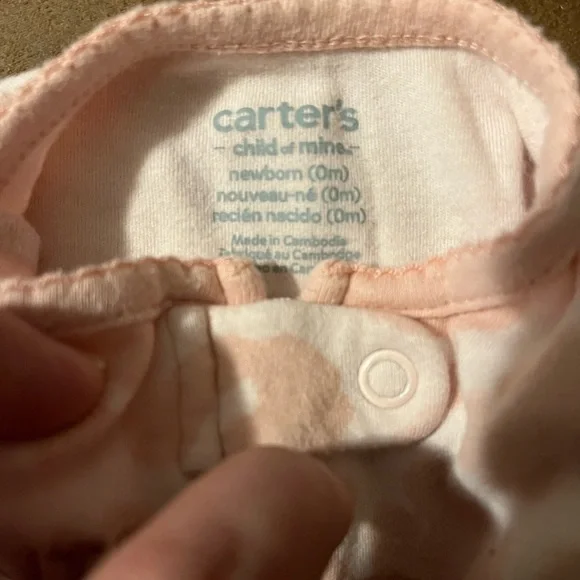 Carters Infant Newborn Sleeper 0 - Picture 2 of 2